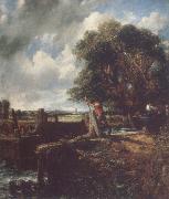 John Constable Flatford Lock 19April 1823 oil on canvas
